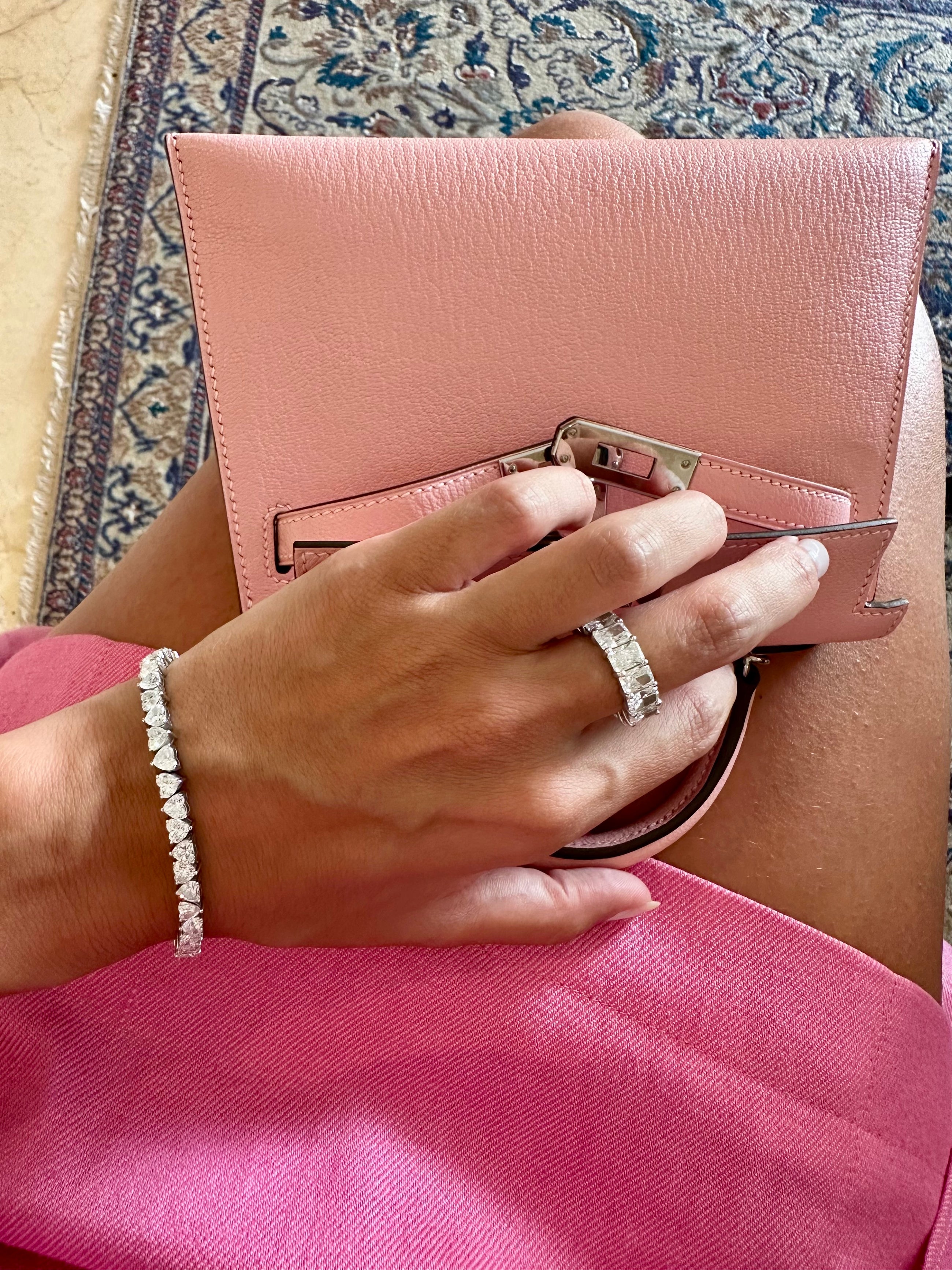 Alternating Heart Tennis Bracelet
