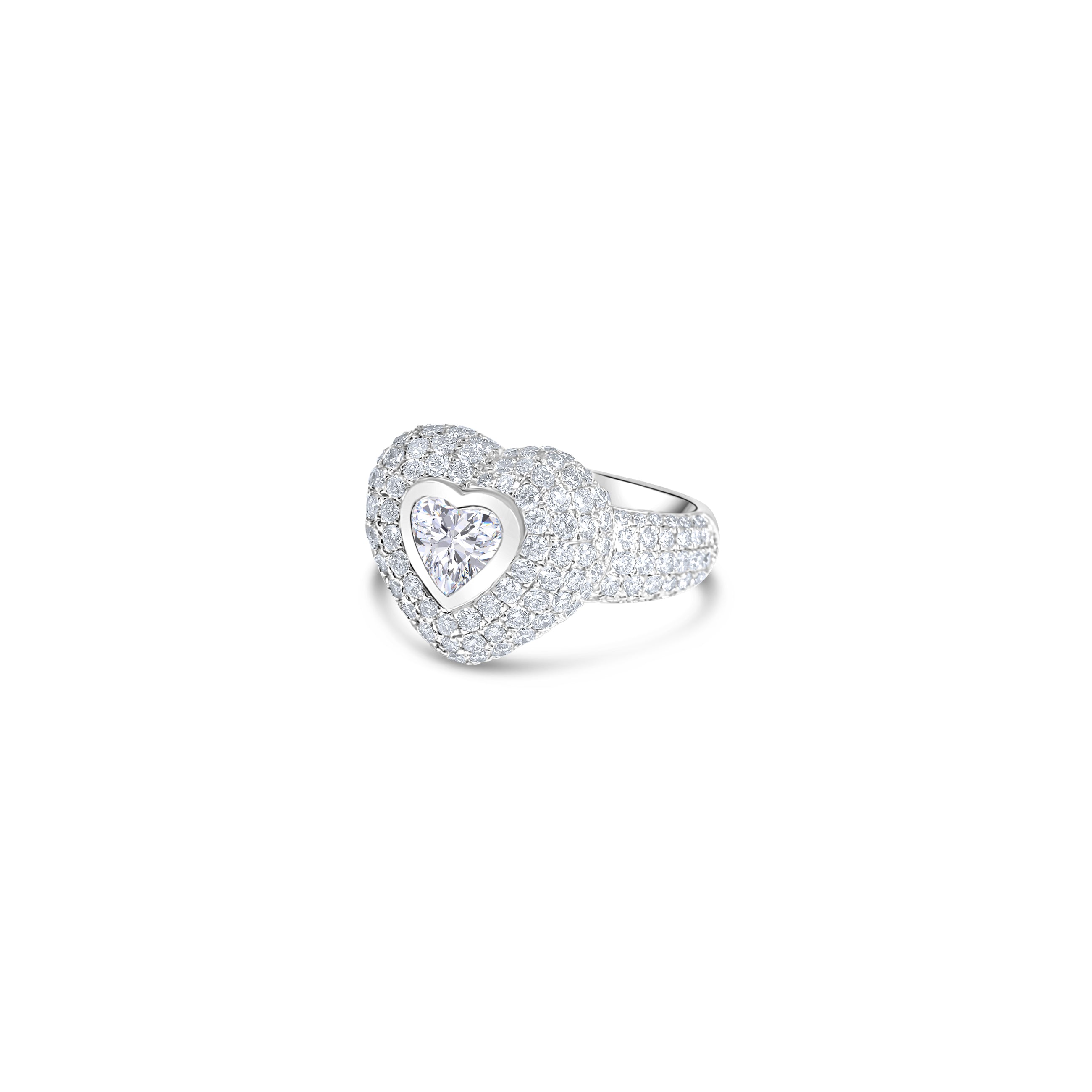 Heart Pavé Cocktail Ring