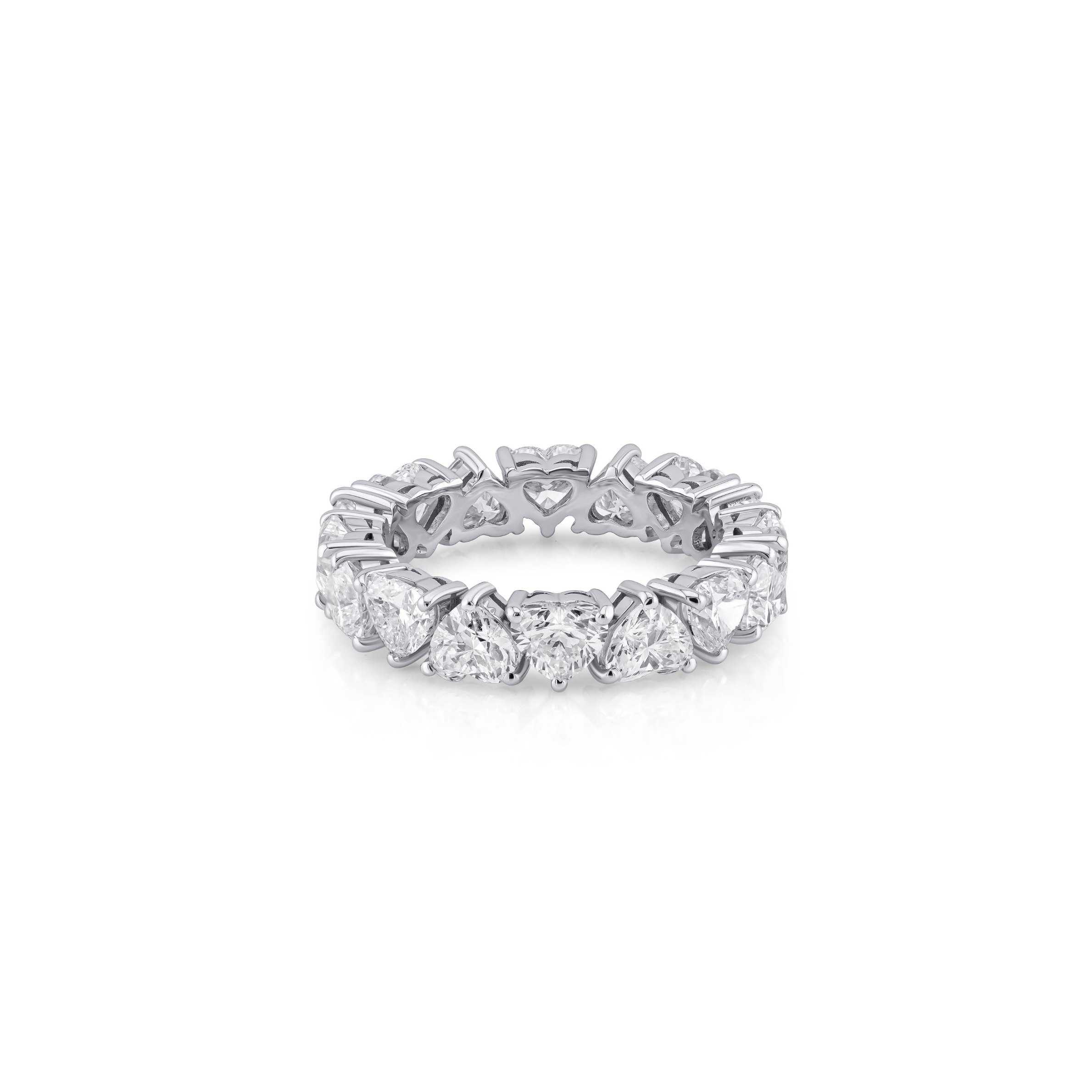 5ct Alternating Heart Cut Eternity Band