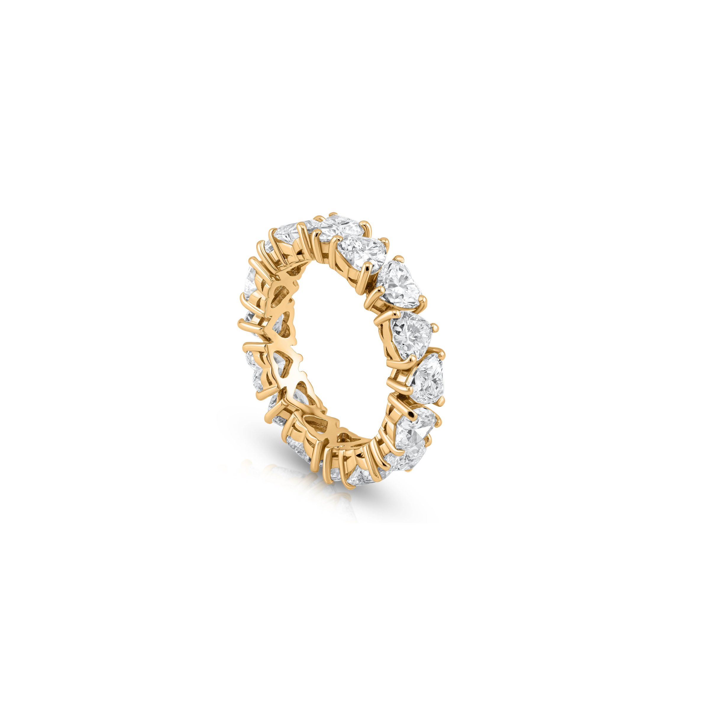 5ct Alternating Heart Cut Eternity Band