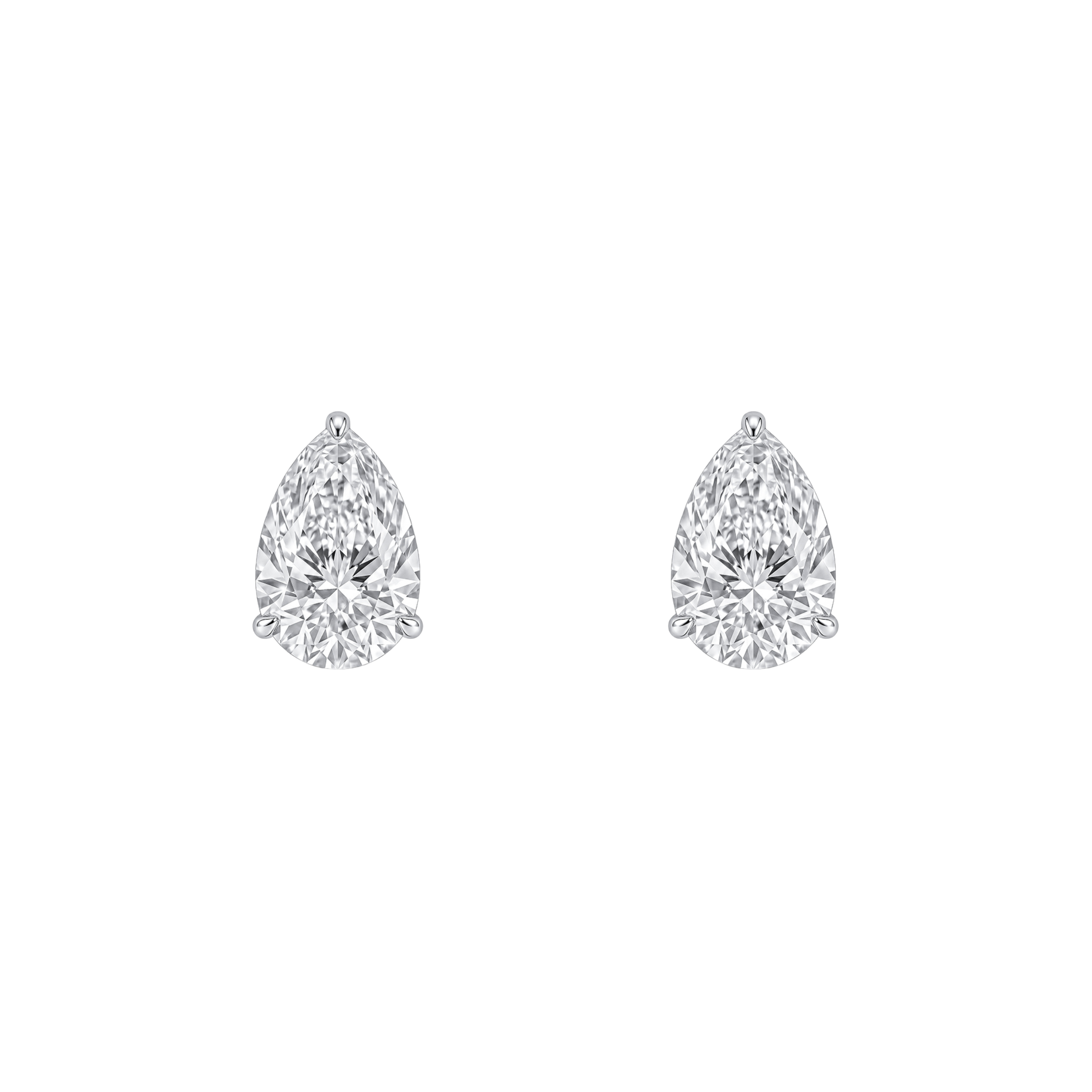Pear Cut Diamond Stud Earrings