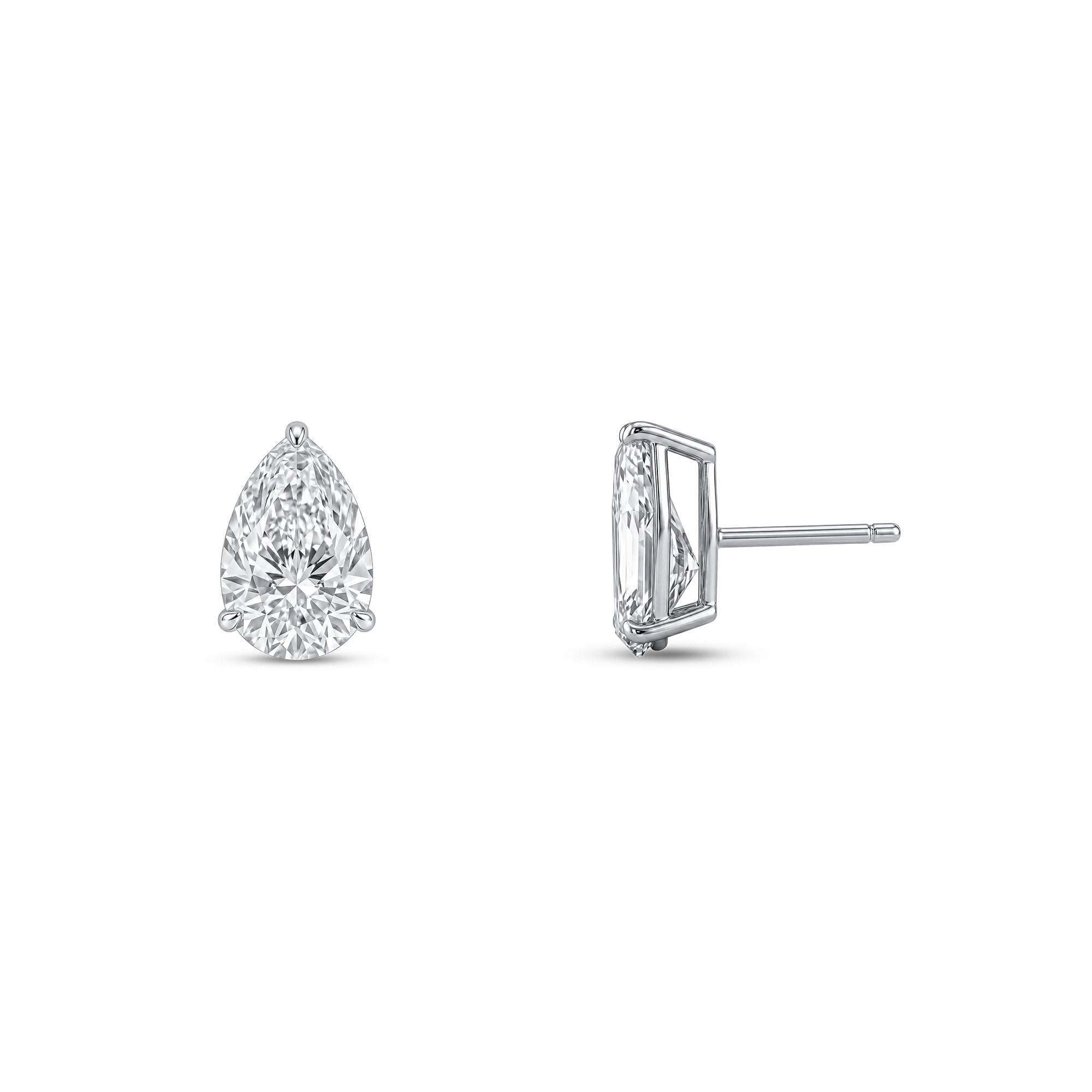 Pear Cut Diamond Stud Earrings
