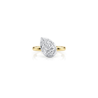 1.5ct Tilted Pear Cut Georgian Set Ring