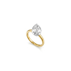 1.5ct Tilted Pear Cut Georgian Set Ring
