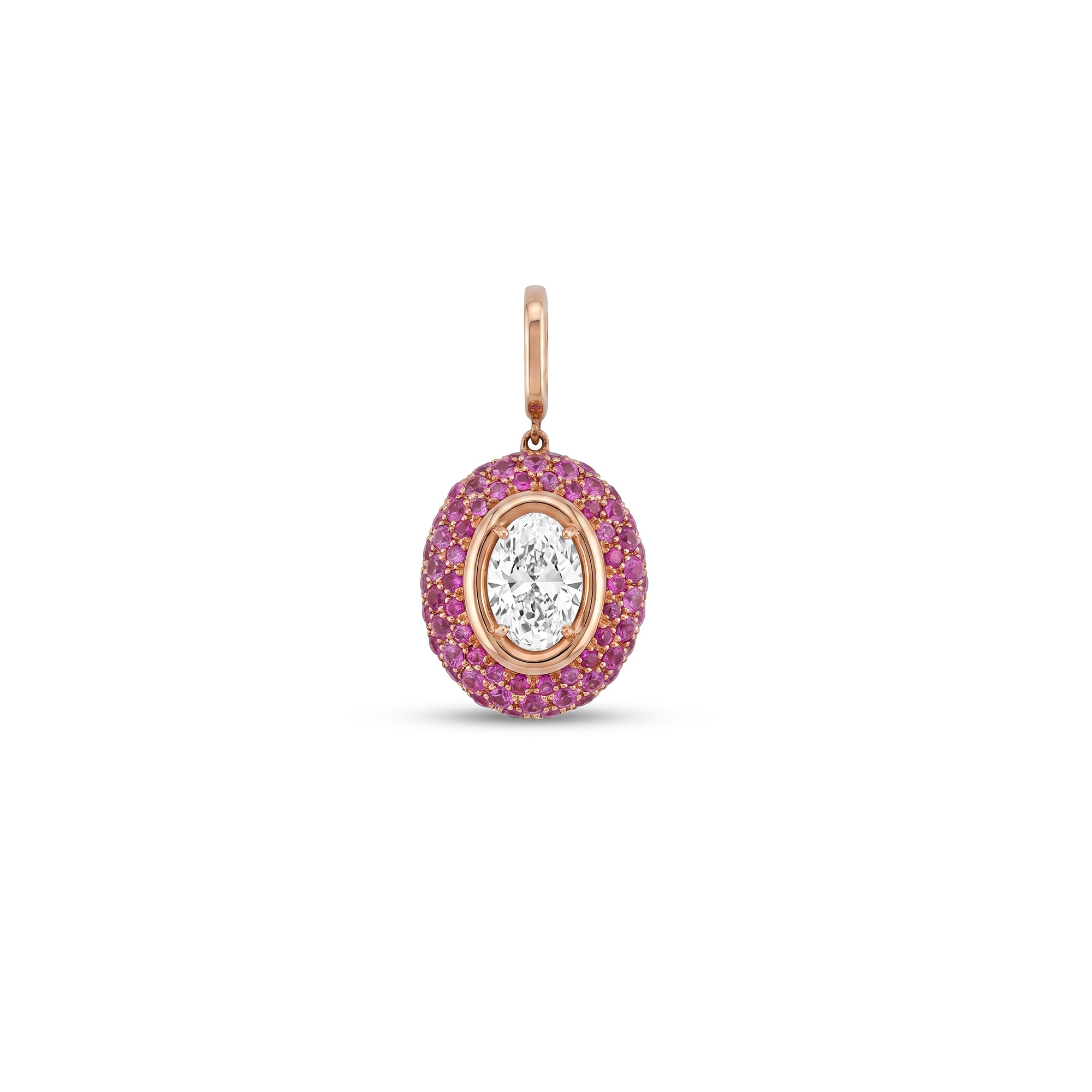 Pink Sapphire Pendant Charm