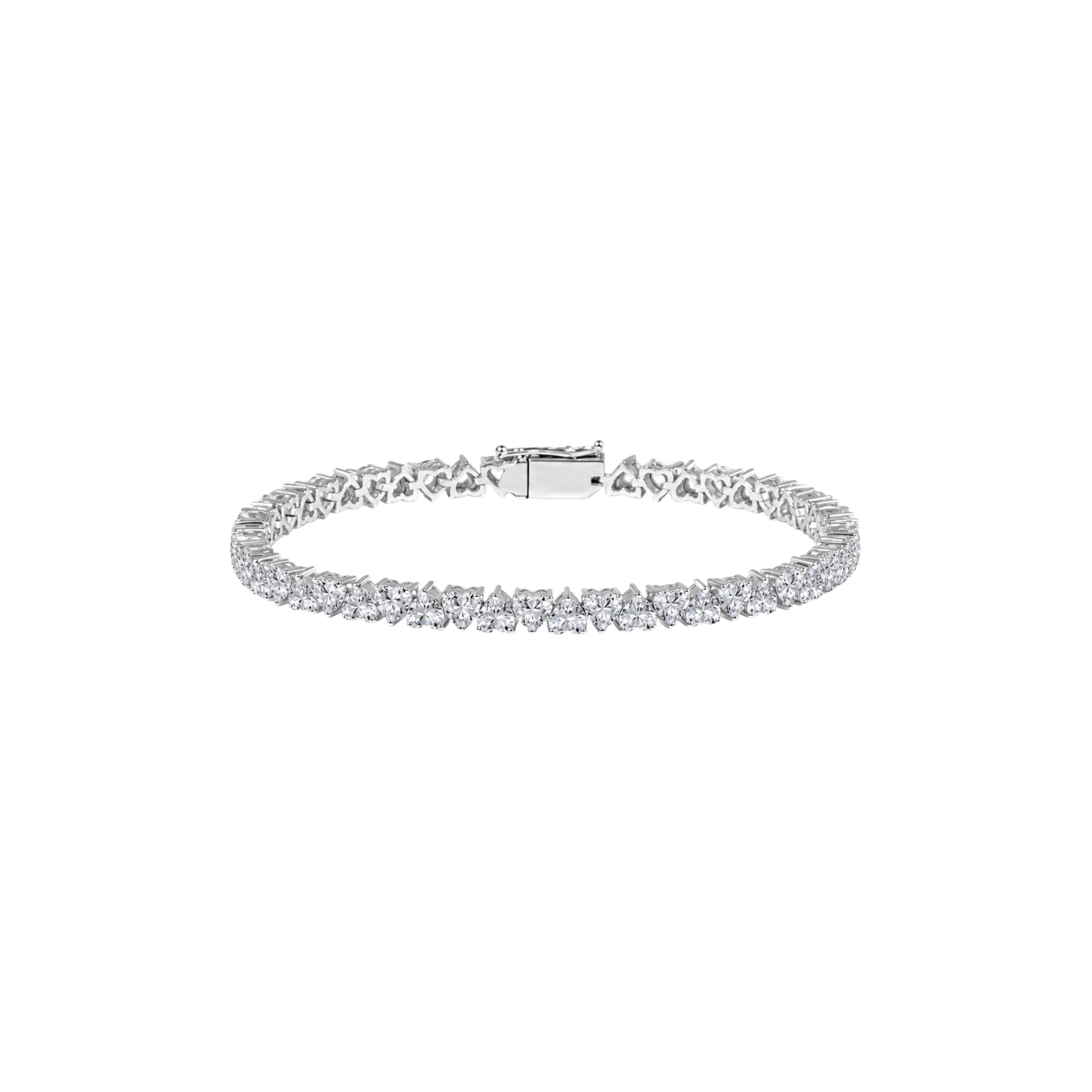 Alternating Heart Tennis Bracelet
