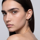 The Diamond Dot Drop Chain Earrings