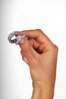 5ct Alternating Heart Cut Eternity Band