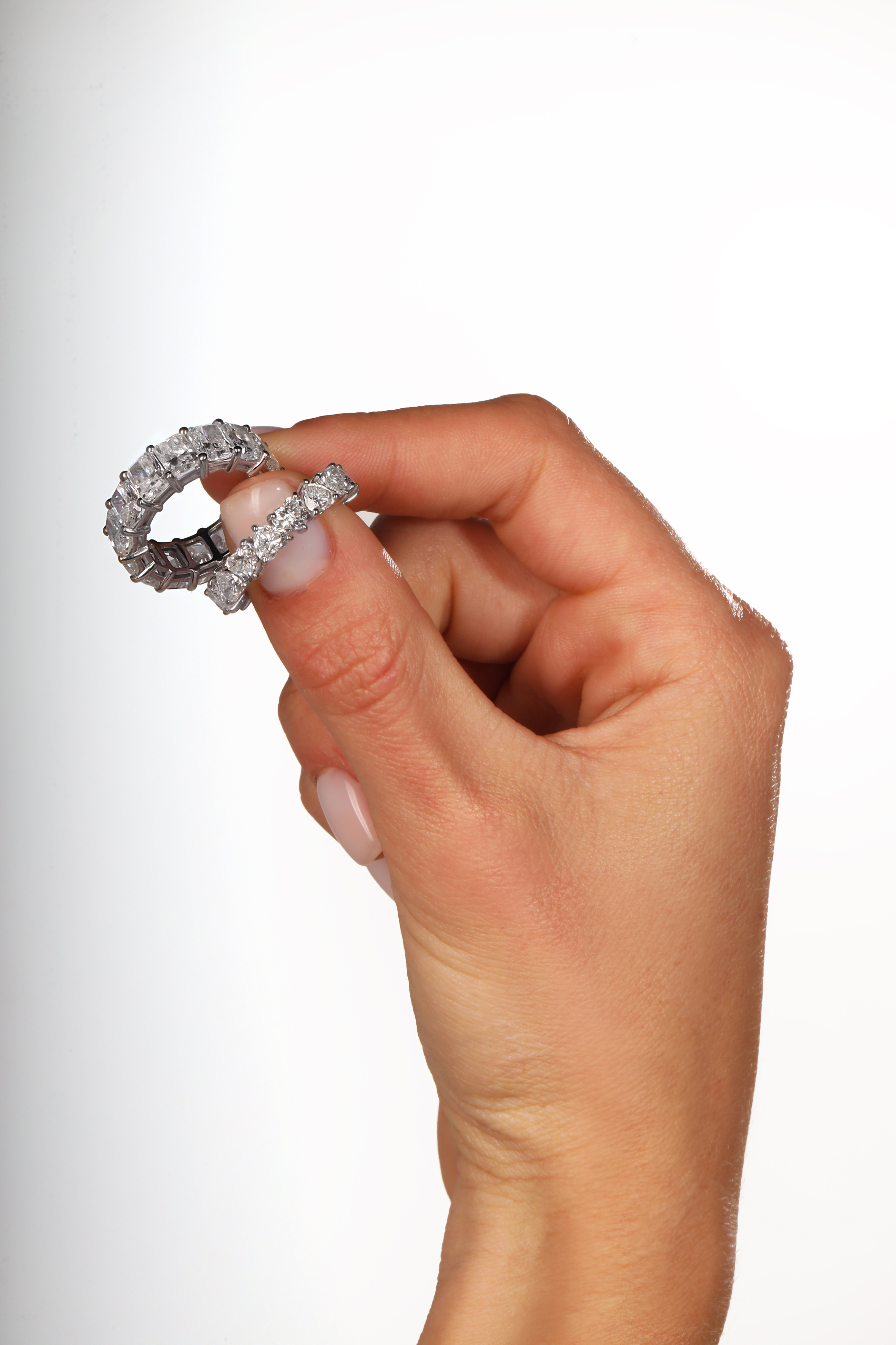 5ct Alternating Heart Cut Eternity Band