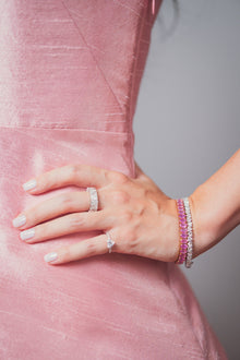 12ct Alternating Heart Tennis Bracelet