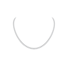 Classic 13ct Round Brilliant Tennis Necklace