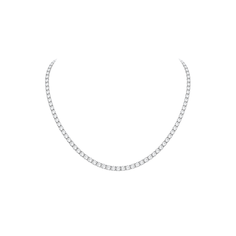 Classic 13ct Round Brilliant Tennis Necklace