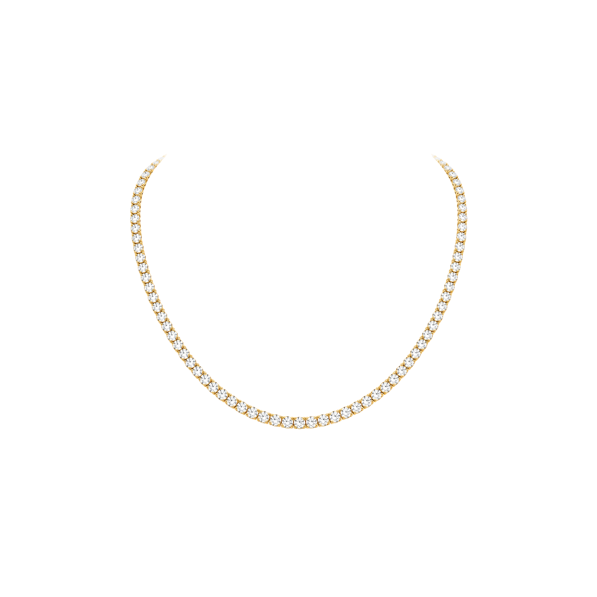Classic 13ct Round Brilliant Tennis Necklace