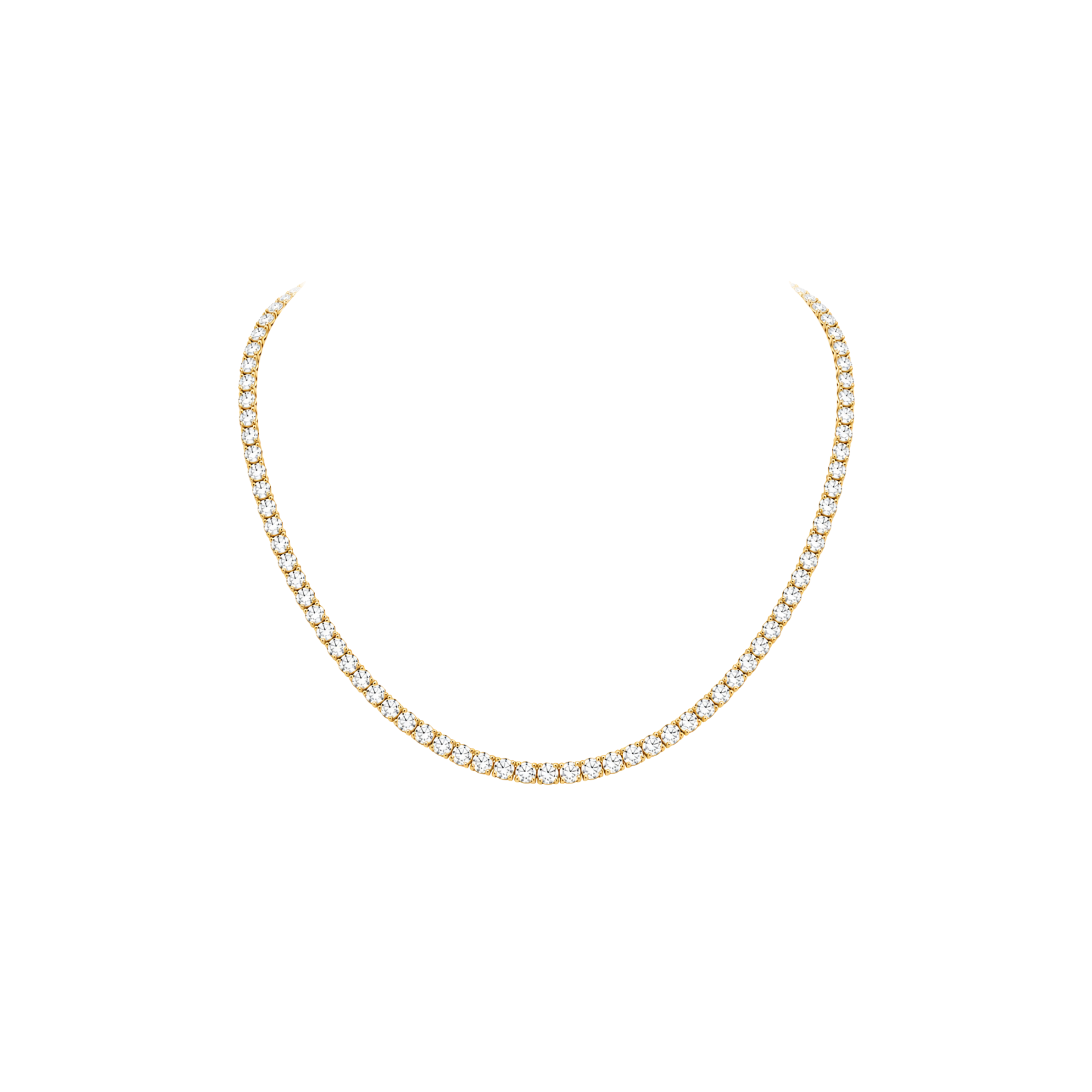 Classic 13ct Round Brilliant Tennis Necklace