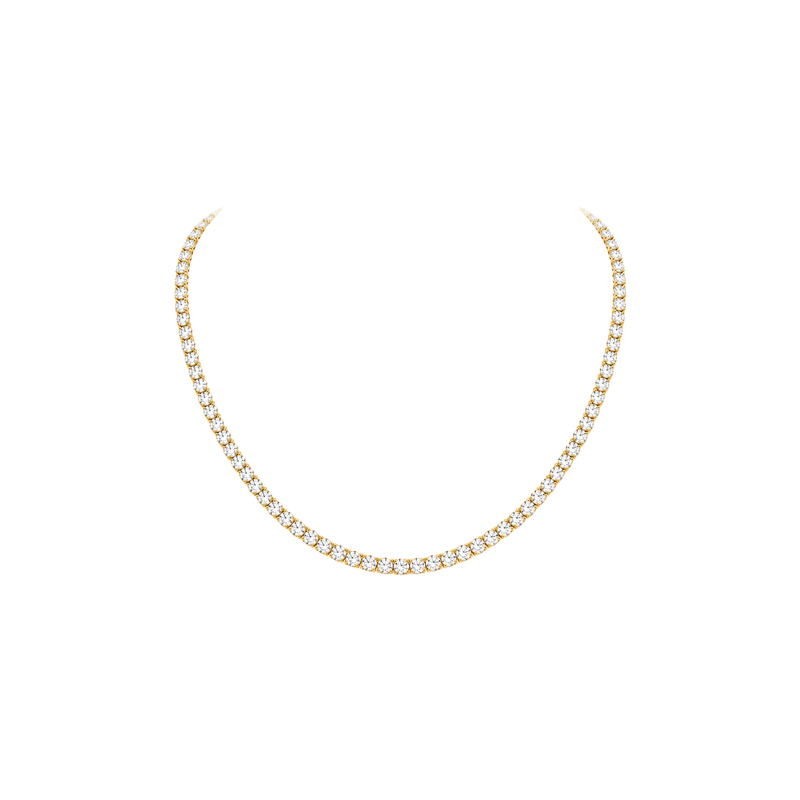Classic 13ct Round Brilliant Tennis Necklace