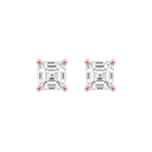 Asscher Cut Diamond Stud Earrings