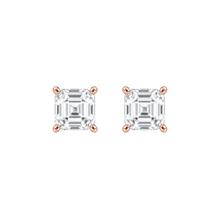 Asscher Cut Diamond Stud Earrings