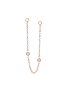 The Diamond Dot Drop Chain Earrings