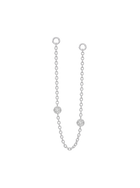 The Diamond Dot Drop Chain Earrings