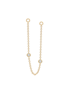 The Diamond Dot Drop Chain Earrings