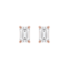 Emerald Cut Diamond Stud Earrings