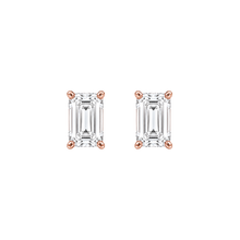 Emerald Cut Diamond Stud Earrings