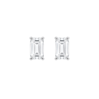 Emerald Cut Diamond Stud Earrings