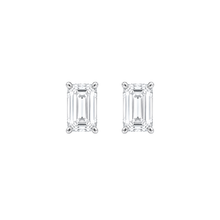 Emerald Cut Diamond Stud Earrings