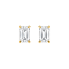 Emerald Cut Diamond Stud Earrings