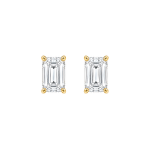 Emerald Cut Diamond Stud Earrings