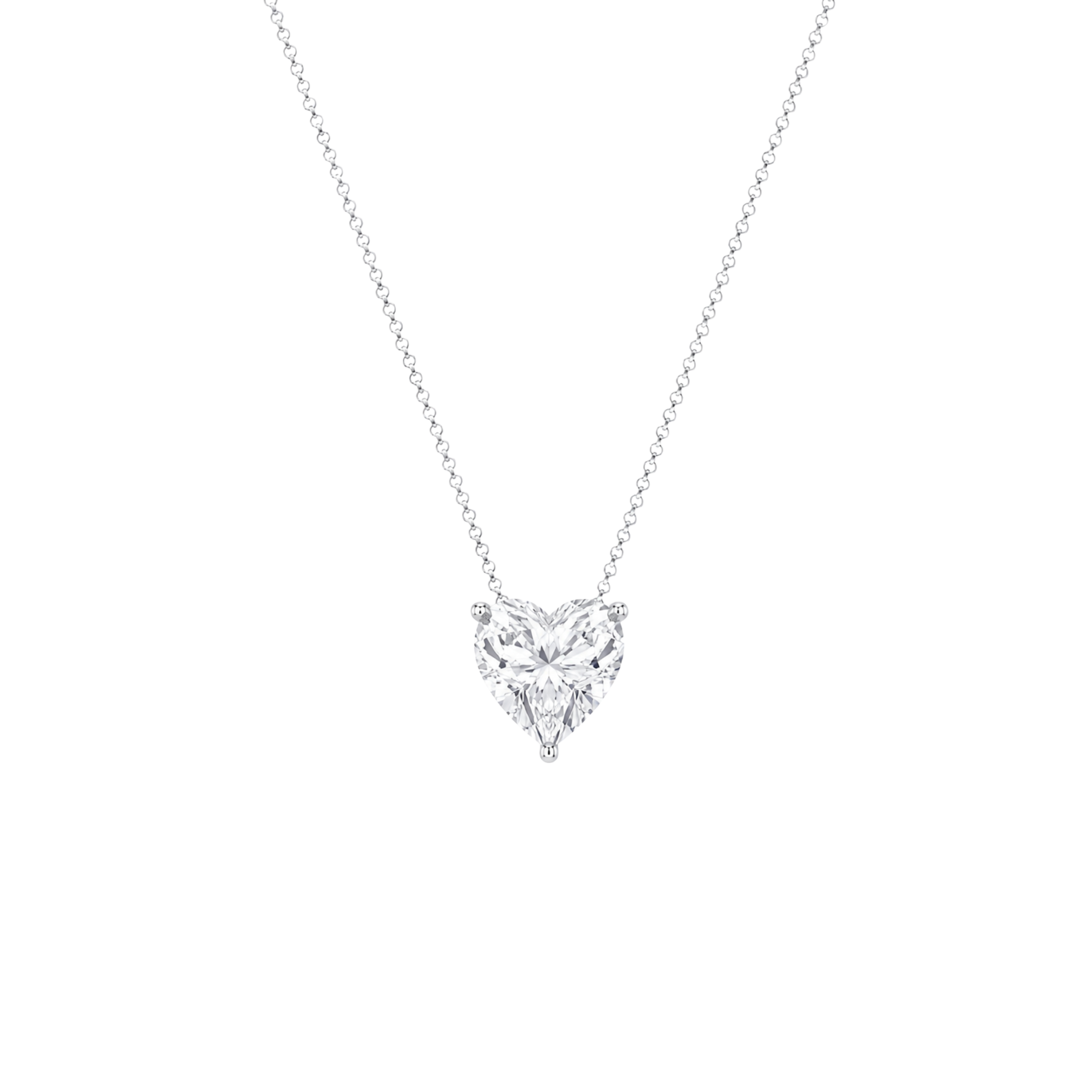 Heart Shape Solitaire Diamond Pendant