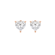 Heart Shape Diamond Stud Earrings