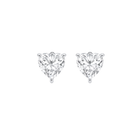 Heart Shape Diamond Stud Earrings