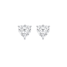 Heart Shape Diamond Stud Earrings