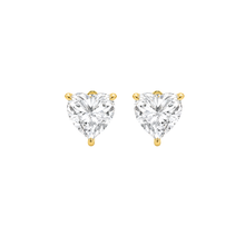 Heart Shape Diamond Stud Earrings