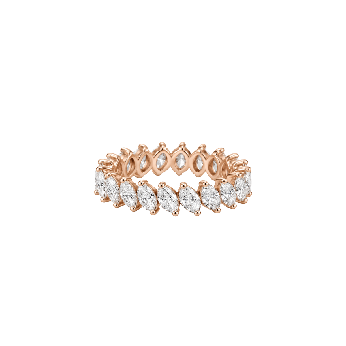 2ct Slanted Marquise Cut Eternity Band