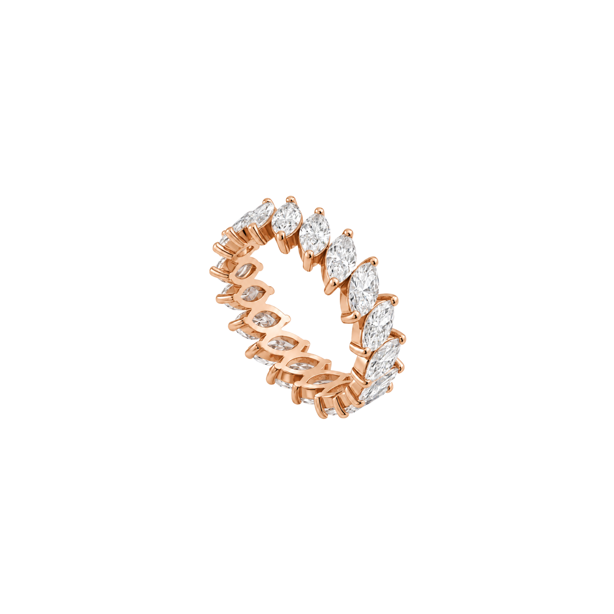 2ct Slanted Marquise Cut Eternity Band