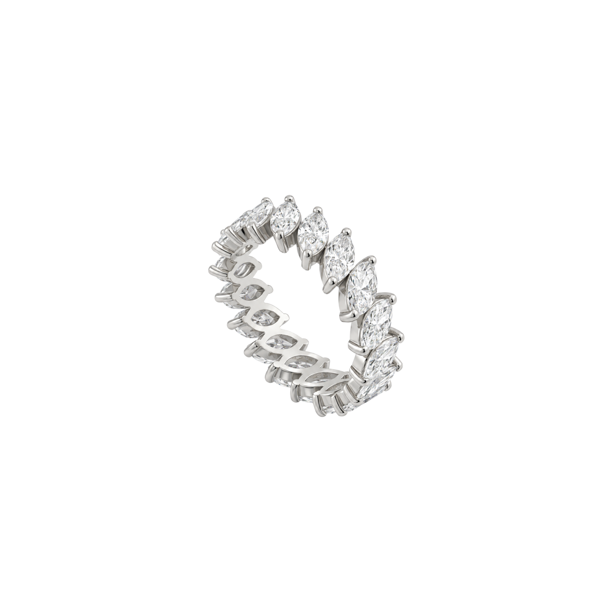 2ct Slanted Marquise Cut Eternity Band