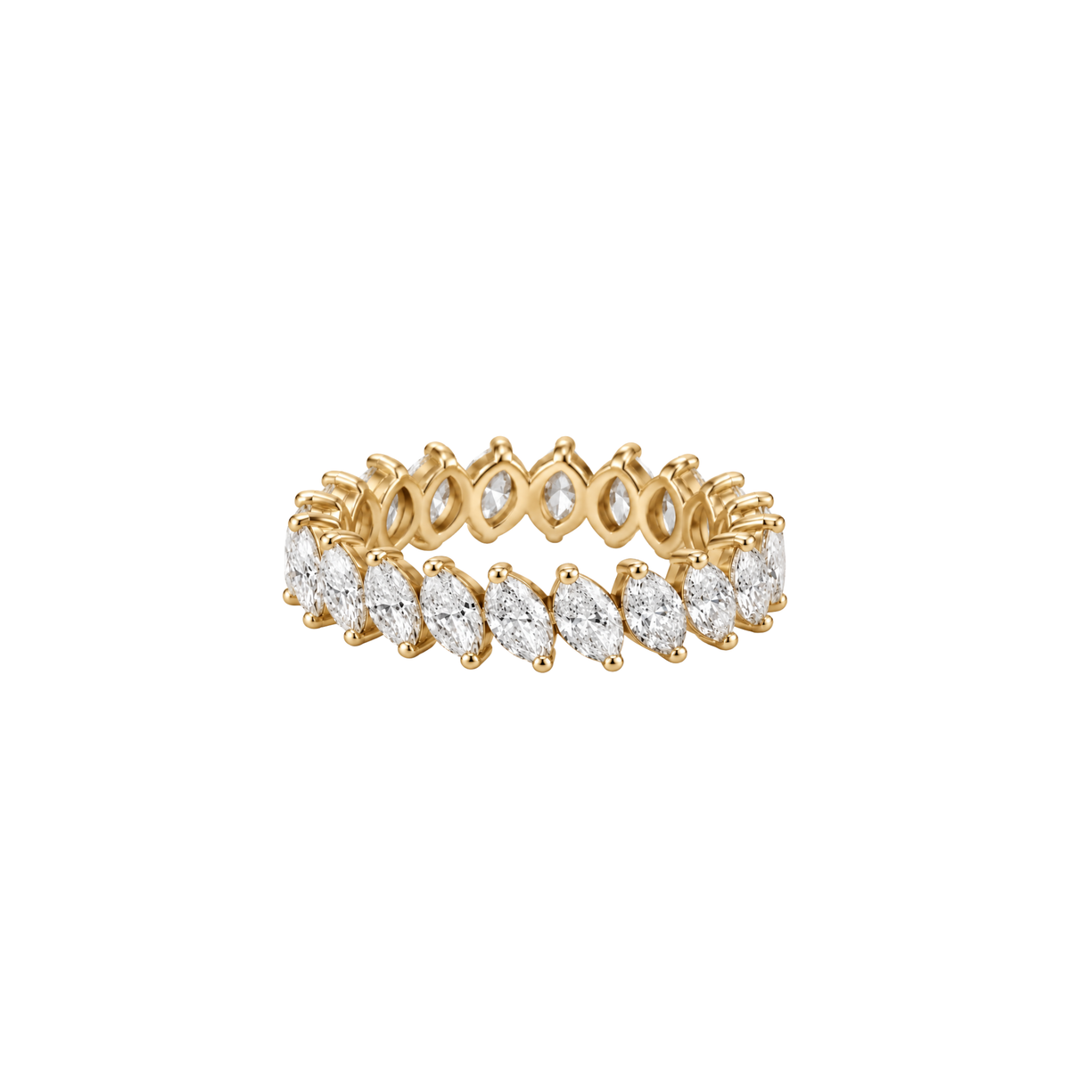 2ct Slanted Marquise Cut Eternity Band