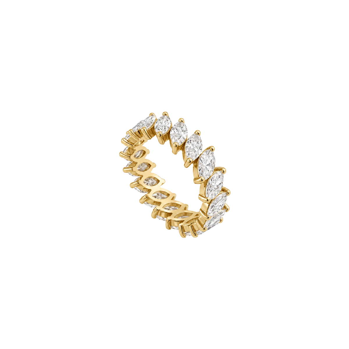 2ct Slanted Marquise Cut Eternity Band