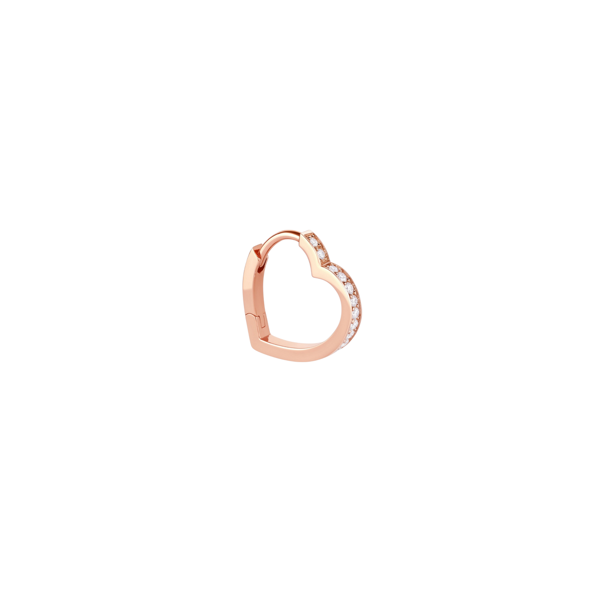 The Mini Heart Pavé Hoop