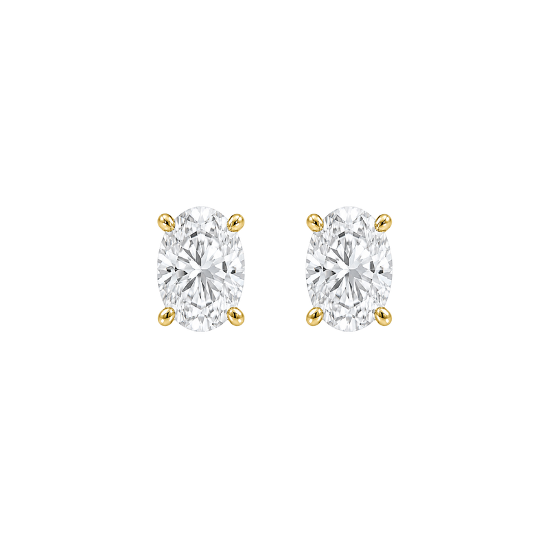 Oval Cut Diamond Stud Earrings