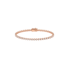 3 Prong Round Brilliant Tennis Bracelet