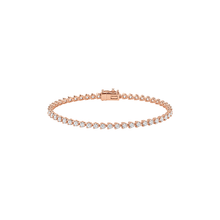 3 Prong Round Brilliant Tennis Bracelet