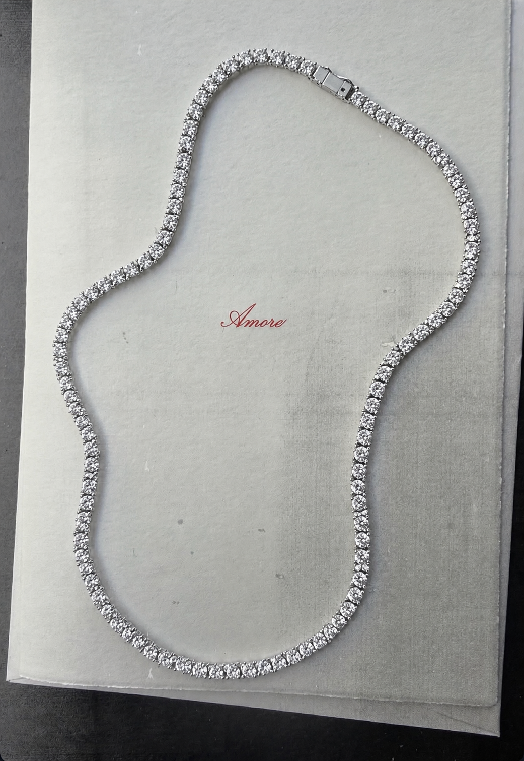 Classic 13ct Round Brilliant Tennis Necklace