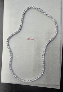 Classic 13ct Round Brilliant Tennis Necklace