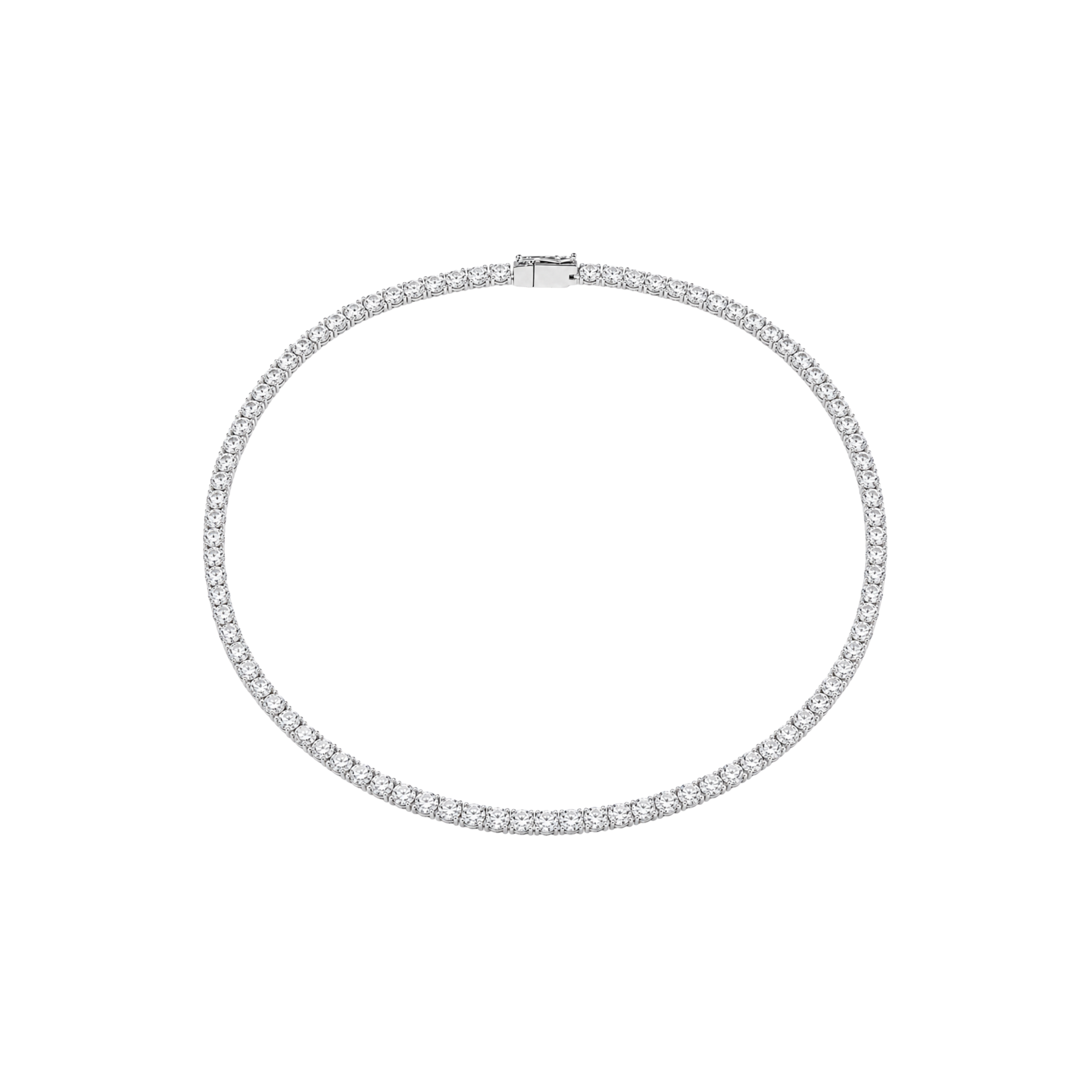 Classic 13ct Round Brilliant Tennis Necklace