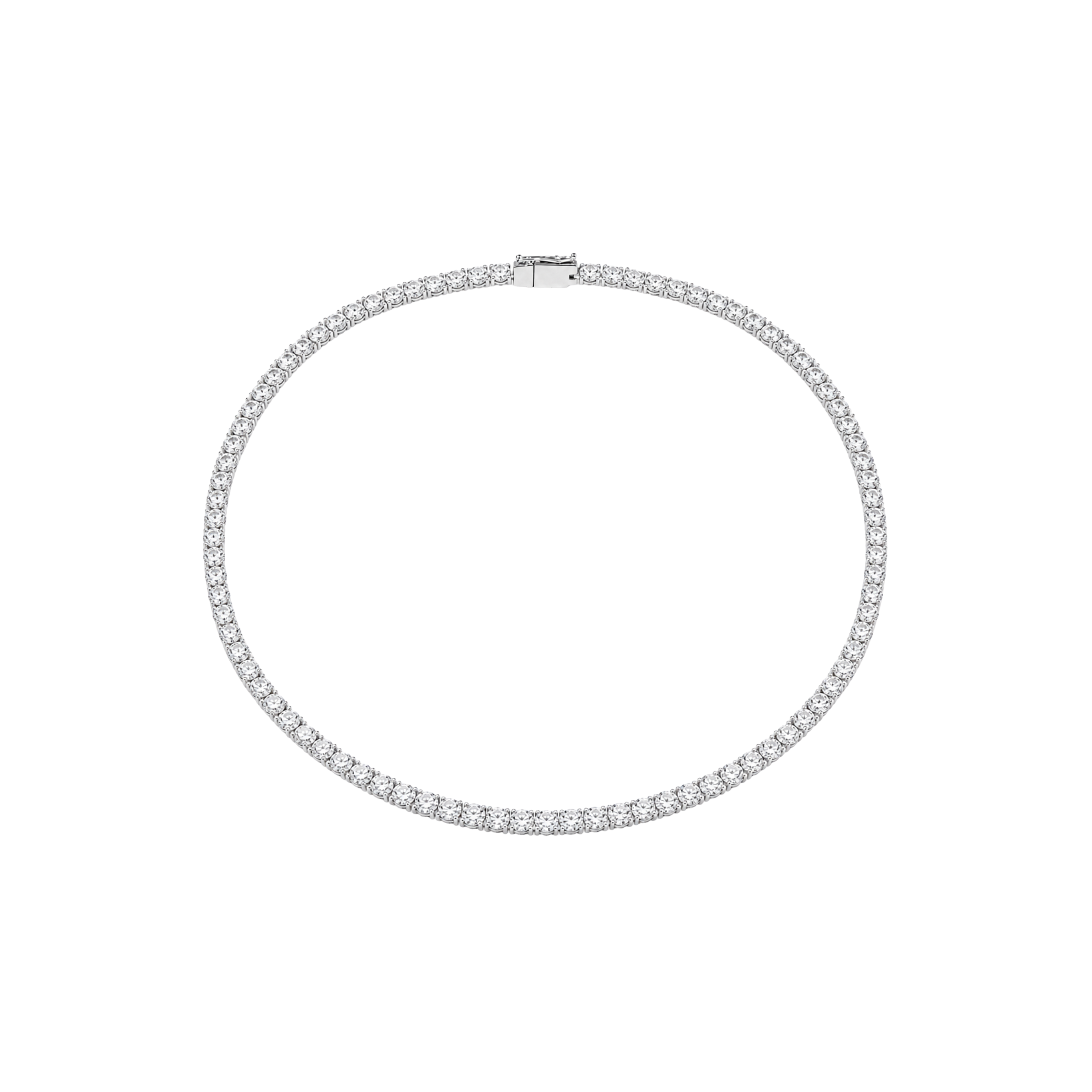 Classic 13ct Round Brilliant Tennis Necklace