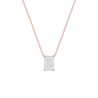 Emerald Cut Solitaire Diamond Pendant