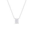 Emerald Cut Solitaire Diamond Pendant